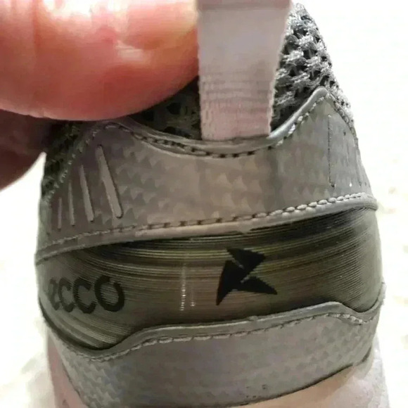 Ecco Silver/Yellow Sneakers Sz 44  EU 10-10.5 US - Picture 10 of 16